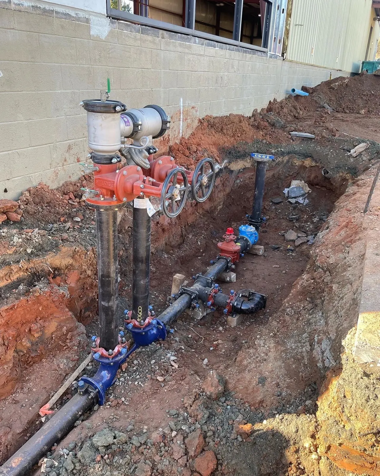 EC Grading commercial water utility installation